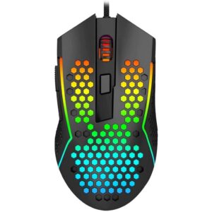 redragon reaping m987 black honeycomb gaming mouse front.jpg